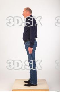Whole body deep blue shirt jeans of Ed 0003